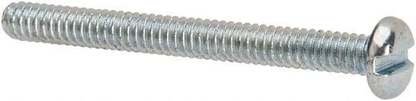 Value Collection - #3-48 UNC, 1" Length Under Head Slotted Drive Machine Screw - Pan Head, Grade J82 Steel, Zinc-Plated Finish, Without Washer - USA Tool & Supply