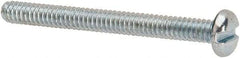 Value Collection - #3-48 UNC, 1" Length Under Head Slotted Drive Machine Screw - Pan Head, Grade J82 Steel, Zinc-Plated Finish, Without Washer - USA Tool & Supply