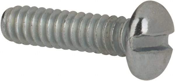 Value Collection - #4-40 UNC, 7/16" Length Under Head Slotted Drive Machine Screw - Pan Head, Grade J82 Steel, Zinc-Plated Finish, Without Washer - USA Tool & Supply