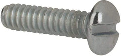 Value Collection - #4-40 UNC, 7/16" Length Under Head Slotted Drive Machine Screw - Pan Head, Grade J82 Steel, Zinc-Plated Finish, Without Washer - USA Tool & Supply
