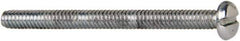 Value Collection - #4-40 UNC, 1-1/2" Length Under Head Slotted Drive Machine Screw - Pan Head, Grade J82 Steel, Zinc-Plated Finish, Without Washer - USA Tool & Supply