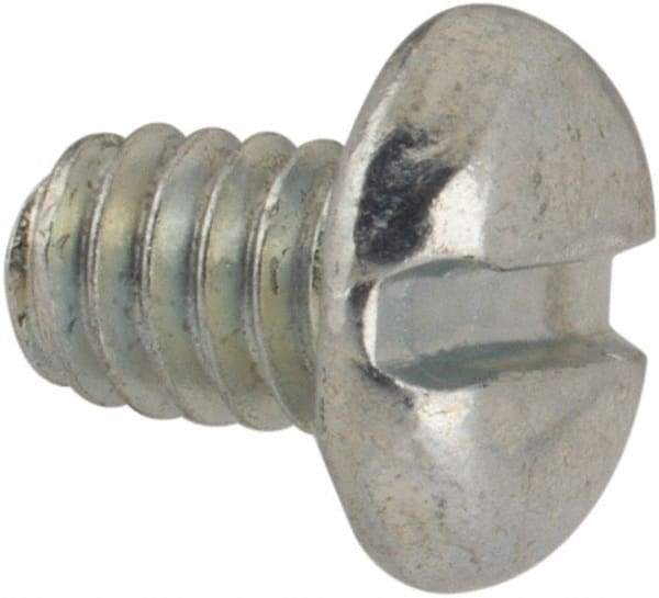 Value Collection - #5-40 UNC, 3/16" Length Under Head Slotted Drive Machine Screw - Pan Head, Grade J82 Steel, Zinc-Plated Finish, Without Washer - USA Tool & Supply