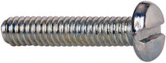 Value Collection - #5-40 UNC, 5/8" Length Under Head Slotted Drive Machine Screw - Pan Head, Grade J82 Steel, Zinc-Plated Finish, Without Washer - USA Tool & Supply