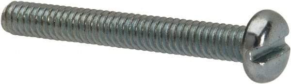Value Collection - #5-40 UNC, 1" Length Under Head Slotted Drive Machine Screw - Pan Head, Grade J82 Steel, Zinc-Plated Finish, Without Washer - USA Tool & Supply