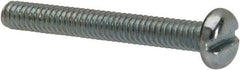 Value Collection - #5-40 UNC, 1" Length Under Head Slotted Drive Machine Screw - Pan Head, Grade J82 Steel, Zinc-Plated Finish, Without Washer - USA Tool & Supply