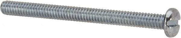 Value Collection - #5-40 UNC, 1-1/2" Length Under Head Slotted Drive Machine Screw - Pan Head, Grade J82 Steel, Zinc-Plated Finish, Without Washer - USA Tool & Supply
