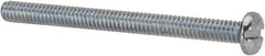 Value Collection - #5-40 UNC, 1-1/2" Length Under Head Slotted Drive Machine Screw - Pan Head, Grade J82 Steel, Zinc-Plated Finish, Without Washer - USA Tool & Supply