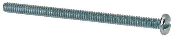 Value Collection - #6-32 UNC, 2-1/4" Length Under Head Slotted Drive Machine Screw - Pan Head, Grade J82 Steel, Zinc-Plated Finish, Without Washer - USA Tool & Supply