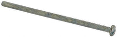 Value Collection - #6-32 UNC, 3" Length Under Head Slotted Drive Machine Screw - Pan Head, Grade J82 Steel, Zinc-Plated Finish, Without Washer - USA Tool & Supply