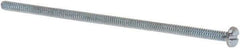 Value Collection - #6-32 UNC, 3-1/2" Length Under Head Slotted Drive Machine Screw - Pan Head, Grade J82 Steel, Zinc-Plated Finish, Without Washer - USA Tool & Supply