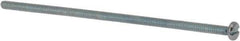 Value Collection - #6-32 UNC, 4" Length Under Head Slotted Drive Machine Screw - Pan Head, Grade J82 Steel, Zinc-Plated Finish, Without Washer - USA Tool & Supply
