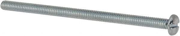 Value Collection - #8-32 UNC, 3" Length Under Head Slotted Drive Machine Screw - Pan Head, Grade J82 Steel, Zinc-Plated Finish, Without Washer - USA Tool & Supply