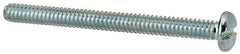 Value Collection - #10-24 UNC, 2-1/4" Length Under Head Slotted Drive Machine Screw - Pan Head, Grade J82 Steel, Zinc-Plated Finish, Without Washer - USA Tool & Supply