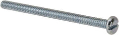Value Collection - #10-24 UNC, 2-3/4" Length Under Head Slotted Drive Machine Screw - Pan Head, Grade J82 Steel, Zinc-Plated Finish, Without Washer - USA Tool & Supply