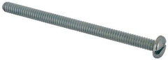 Value Collection - #10-24 UNC, 3" Length Under Head Slotted Drive Machine Screw - Pan Head, Grade J82 Steel, Zinc-Plated Finish, Without Washer - USA Tool & Supply