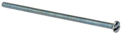 Value Collection - #10-24 UNC, 4-1/2" Length Under Head Slotted Drive Machine Screw - Pan Head, Grade J82 Steel, Zinc-Plated Finish, Without Washer - USA Tool & Supply