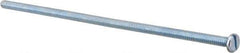 Value Collection - #10-24 UNC, 6" Length Under Head Slotted Drive Machine Screw - Pan Head, Grade J82 Steel, Zinc-Plated Finish, Without Washer - USA Tool & Supply