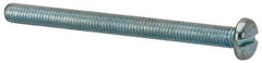 Value Collection - #10-32 UNF, 2-1/2" Length Under Head Slotted Drive Machine Screw - Pan Head, Grade J82 Steel, Zinc-Plated Finish, Without Washer - USA Tool & Supply