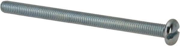 Value Collection - #10-32 UNF, 2-3/4" Length Under Head Slotted Drive Machine Screw - Pan Head, Grade J82 Steel, Zinc-Plated Finish, Without Washer - USA Tool & Supply