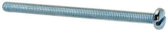 Value Collection - #10-32 UNF, 3" Length Under Head Slotted Drive Machine Screw - Pan Head, Grade J82 Steel, Zinc-Plated Finish, Without Washer - USA Tool & Supply