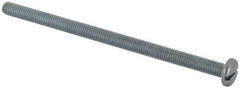Value Collection - #10-32 UNF, 3-1/2" Length Under Head Slotted Drive Machine Screw - Pan Head, Grade J82 Steel, Zinc-Plated Finish, Without Washer - USA Tool & Supply