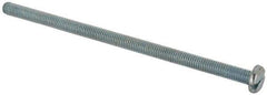 Value Collection - #10-32 UNF, 4" Length Under Head Slotted Drive Machine Screw - Pan Head, Grade J82 Steel, Zinc-Plated Finish, Without Washer - USA Tool & Supply