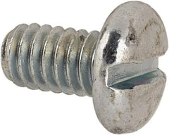 Value Collection - #12-24 UNC, 3/8" Length Under Head Slotted Drive Machine Screw - Pan Head, Grade J82 Steel, Zinc-Plated Finish, Without Washer - USA Tool & Supply