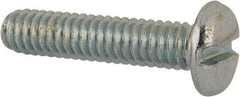 Value Collection - #12-24 UNC, 1" Length Under Head Slotted Drive Machine Screw - Pan Head, Grade J82 Steel, Zinc-Plated Finish, Without Washer - USA Tool & Supply