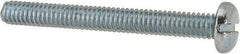 Value Collection - #12-24 UNC, 2" Length Under Head Slotted Drive Machine Screw - Pan Head, Grade J82 Steel, Zinc-Plated Finish, Without Washer - USA Tool & Supply