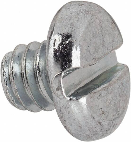 Value Collection - 1/4-20 UNC, 1/4" Length Under Head Slotted Drive Machine Screw - Pan Head, Grade J82 Steel, Zinc-Plated Finish, Without Washer - USA Tool & Supply