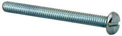 Value Collection - 1/4-20 UNC, 2-3/4" Length Under Head Slotted Drive Machine Screw - Pan Head, Grade J82 Steel, Zinc-Plated Finish, Without Washer - USA Tool & Supply