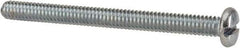Value Collection - 1/4-20 UNC, 3" Length Under Head Slotted Drive Machine Screw - Pan Head, Grade J82 Steel, Zinc-Plated Finish, Without Washer - USA Tool & Supply
