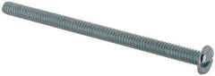 Value Collection - 1/4-20 UNC, 4" Length Under Head Slotted Drive Machine Screw - Pan Head, Grade J82 Steel, Zinc-Plated Finish, Without Washer - USA Tool & Supply