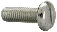 Value Collection - 1/4-28 UNF, 3/4" Length Under Head Slotted Drive Machine Screw - Pan Head, Grade J82 Steel, Zinc-Plated Finish, Without Washer - USA Tool & Supply