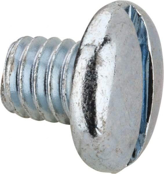 Value Collection - 5/16-18 UNC, 3/8" Length Under Head Slotted Drive Machine Screw - Pan Head, Grade J82 Steel, Zinc-Plated Finish, Without Washer - USA Tool & Supply