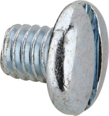 Value Collection - 5/16-18 UNC, 3/8" Length Under Head Slotted Drive Machine Screw - Pan Head, Grade J82 Steel, Zinc-Plated Finish, Without Washer - USA Tool & Supply