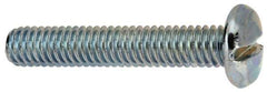 Value Collection - 5/16-18 UNC, 1-3/4" Length Under Head Slotted Drive Machine Screw - Pan Head, Grade J82 Steel, Zinc-Plated Finish, Without Washer - USA Tool & Supply