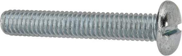 Value Collection - 5/16-18 UNC, 2" Length Under Head Slotted Drive Machine Screw - Pan Head, Grade J82 Steel, Zinc-Plated Finish, Without Washer - USA Tool & Supply