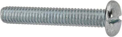Value Collection - 5/16-18 UNC, 2" Length Under Head Slotted Drive Machine Screw - Pan Head, Grade J82 Steel, Zinc-Plated Finish, Without Washer - USA Tool & Supply