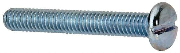 Value Collection - 5/16-18 UNC, 2-1/4" Length Under Head Slotted Drive Machine Screw - Pan Head, Grade J82 Steel, Zinc-Plated Finish, Without Washer - USA Tool & Supply