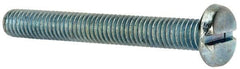 Value Collection - 3/8-16 UNC, 3" Length Under Head Slotted Drive Machine Screw - Pan Head, Grade J82 Steel, Zinc-Plated Finish, Without Washer - USA Tool & Supply