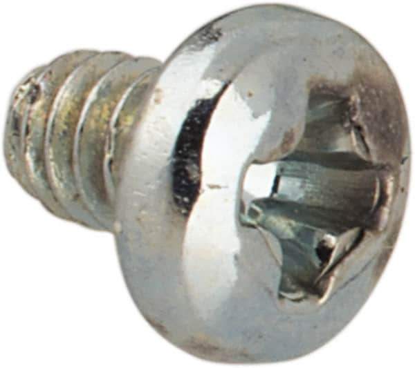 Value Collection - #2-56 UNC, 1/8" Length Under Head Phillips Drive Machine Screw - Pan Head, Grade J82 Steel, Zinc-Plated Finish, Without Washer - USA Tool & Supply