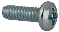 Value Collection - #3-48 UNC, 5/16" Length Under Head Phillips Drive Machine Screw - Pan Head, Grade J82 Steel, Zinc-Plated Finish, Without Washer - USA Tool & Supply