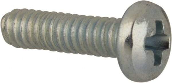 Value Collection - #3-48 UNC, 3/8" Length Under Head Phillips Drive Machine Screw - Pan Head, Grade J82 Steel, Zinc-Plated Finish, Without Washer - USA Tool & Supply