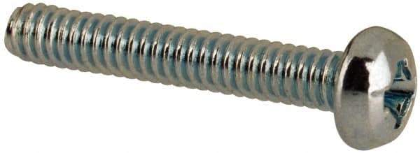 Value Collection - #3-48 UNC, 5/8" Length Under Head Phillips Drive Machine Screw - Pan Head, Grade J82 Steel, Zinc-Plated Finish, Without Washer - USA Tool & Supply