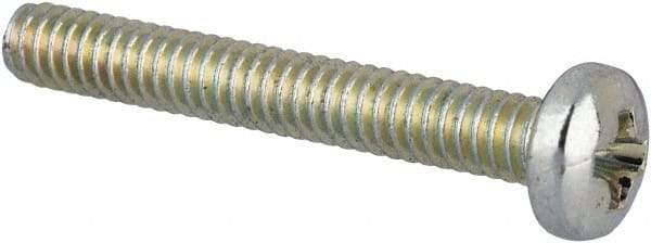 Value Collection - #3-48 UNC, 3/4" Length Under Head Phillips Drive Machine Screw - Pan Head, Grade J82 Steel, Zinc-Plated Finish, Without Washer - USA Tool & Supply
