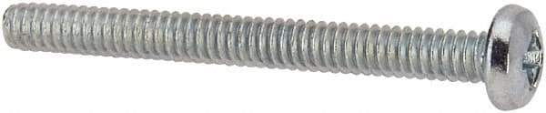 Value Collection - #3-48 UNC, 1" Length Under Head Phillips Drive Machine Screw - Pan Head, Grade J82 Steel, Zinc-Plated Finish, Without Washer - USA Tool & Supply