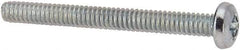 Value Collection - #3-48 UNC, 1" Length Under Head Phillips Drive Machine Screw - Pan Head, Grade J82 Steel, Zinc-Plated Finish, Without Washer - USA Tool & Supply