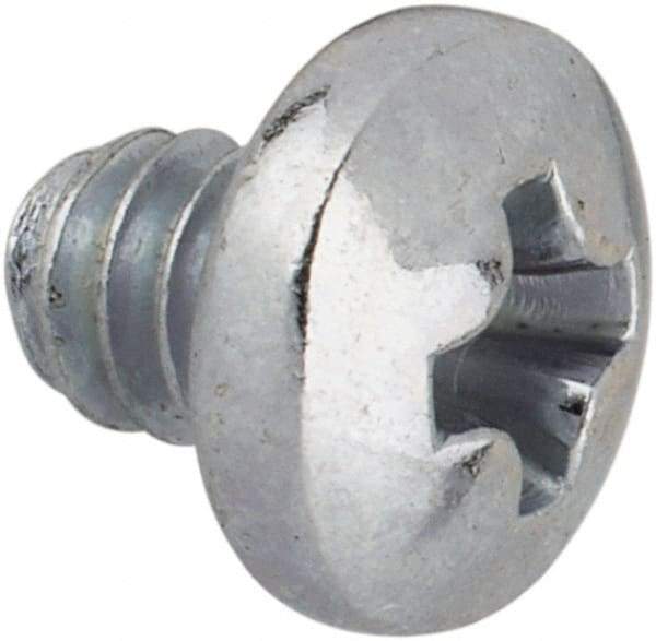 Value Collection - #4-40 UNC, 1/8" Length Under Head Phillips Drive Machine Screw - Pan Head, Grade J82 Steel, Zinc-Plated Finish, Without Washer - USA Tool & Supply