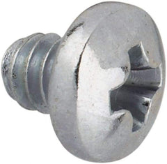 Value Collection - #4-40 UNC, 1/8" Length Under Head Phillips Drive Machine Screw - Pan Head, Grade J82 Steel, Zinc-Plated Finish, Without Washer - USA Tool & Supply